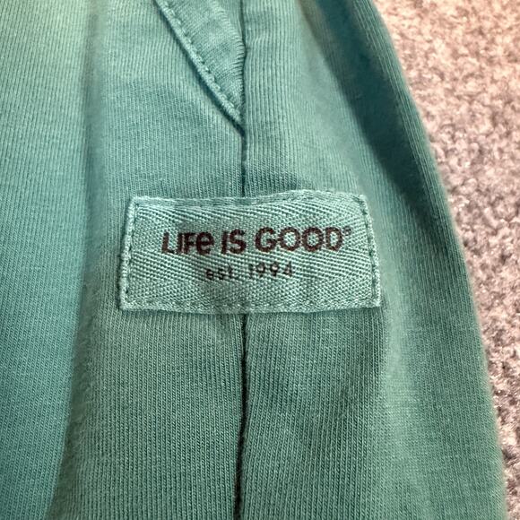 Life is Good Pants Womens Green Medium Solid Crusher Flex Joggers Sweatpants - Picture 8 of 10